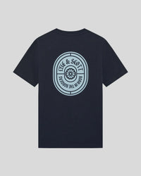Lyle&scott Borders Graphic T-shirt Z271 dark navy