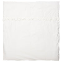 Koeka dekbedovertrek ruffle Warm white