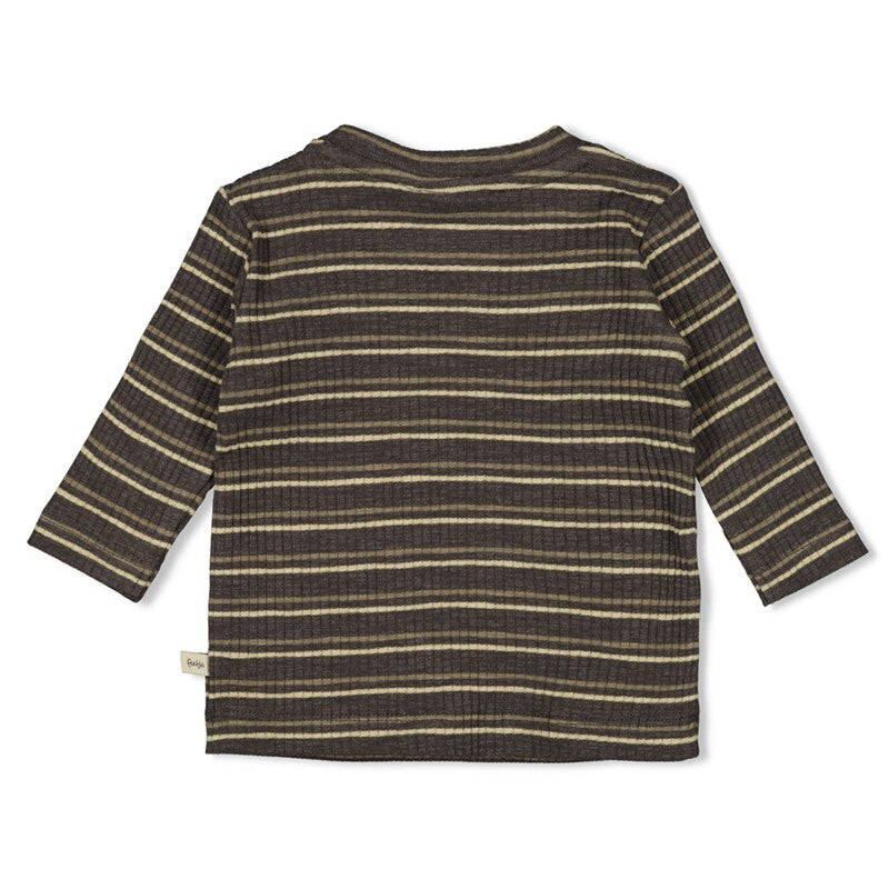 Longsleeve rib met streep - Rawrsome
