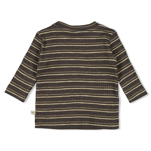 Longsleeve rib met streep - Rawrsome