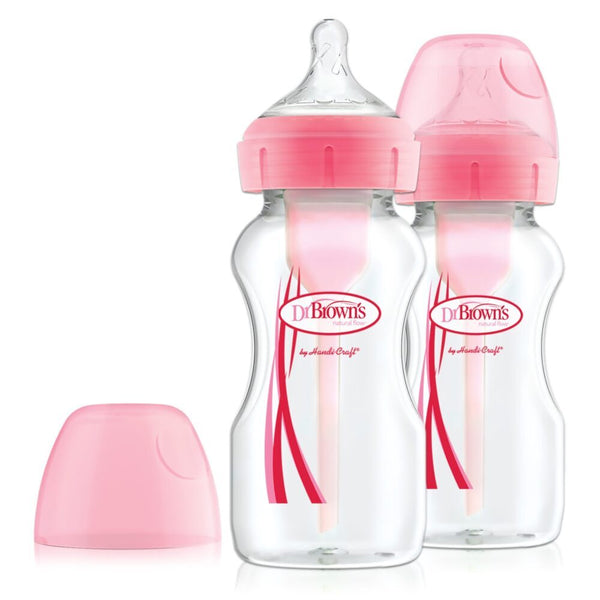 brede hals fles 270ml (2) options+ roze