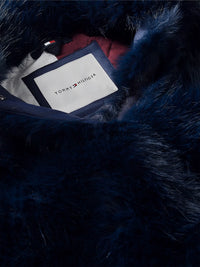 Tommy Hilfiger Faix fur jacket Burgundy
