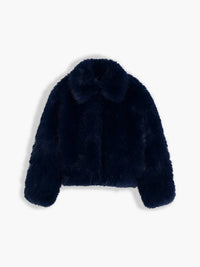 Tommy Hilfiger Faix fur jacket Burgundy