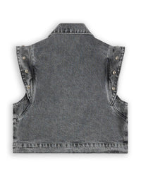 Denim Gilet With Big Studs