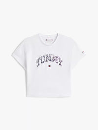 Varsity sateen graphic t-shirt