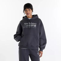New Balance Trackside Fleece Hoodie Grey