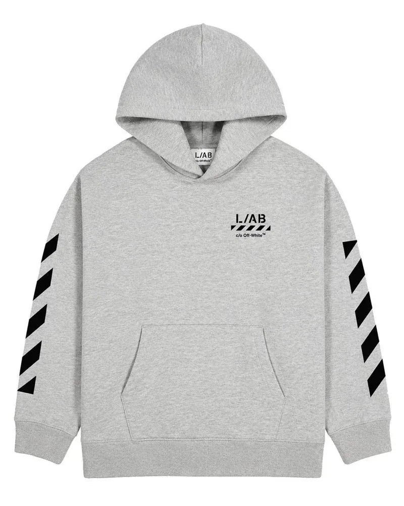 Lab Off-White Diag Hoodie Heather grey