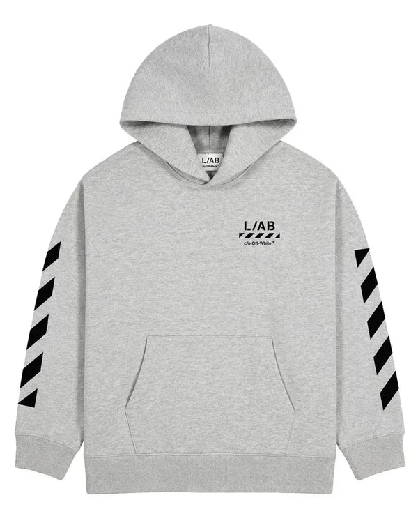 Lab Off-White Diag Hoodie Heather grey