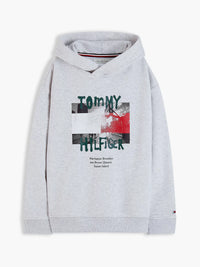 Tommy Hilfiger Flag grafitti hoody Black