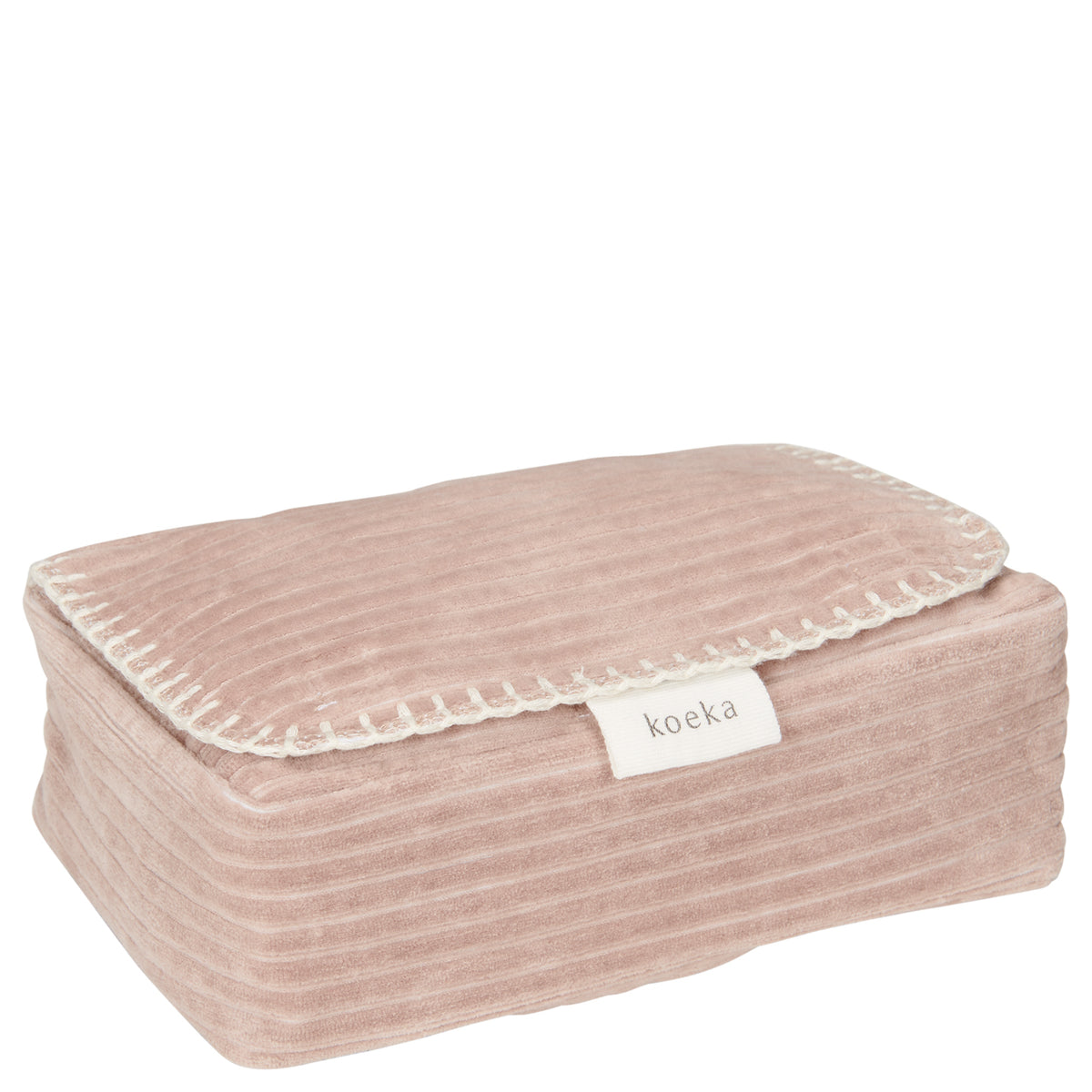 Koeka hoes voor babydoekjes vik Grey pink
