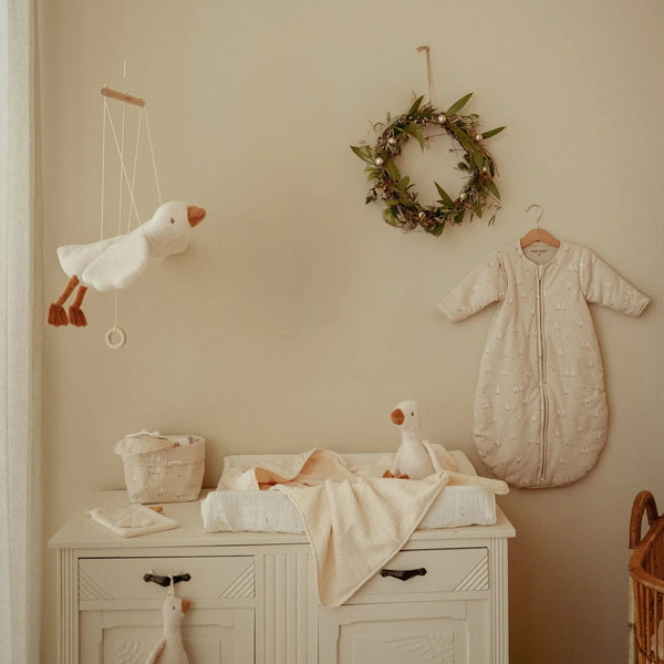 Little Dutch Aankleedkussenhoes - Wit - Newborn Naturals - Moon & Stars