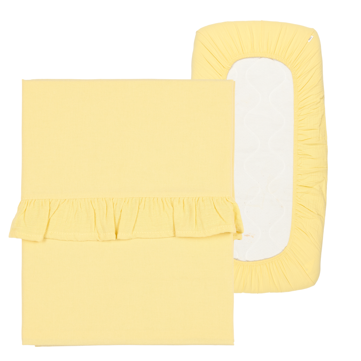 Koeka Wieglaken en hoeslaken set ruffle Faro Honey