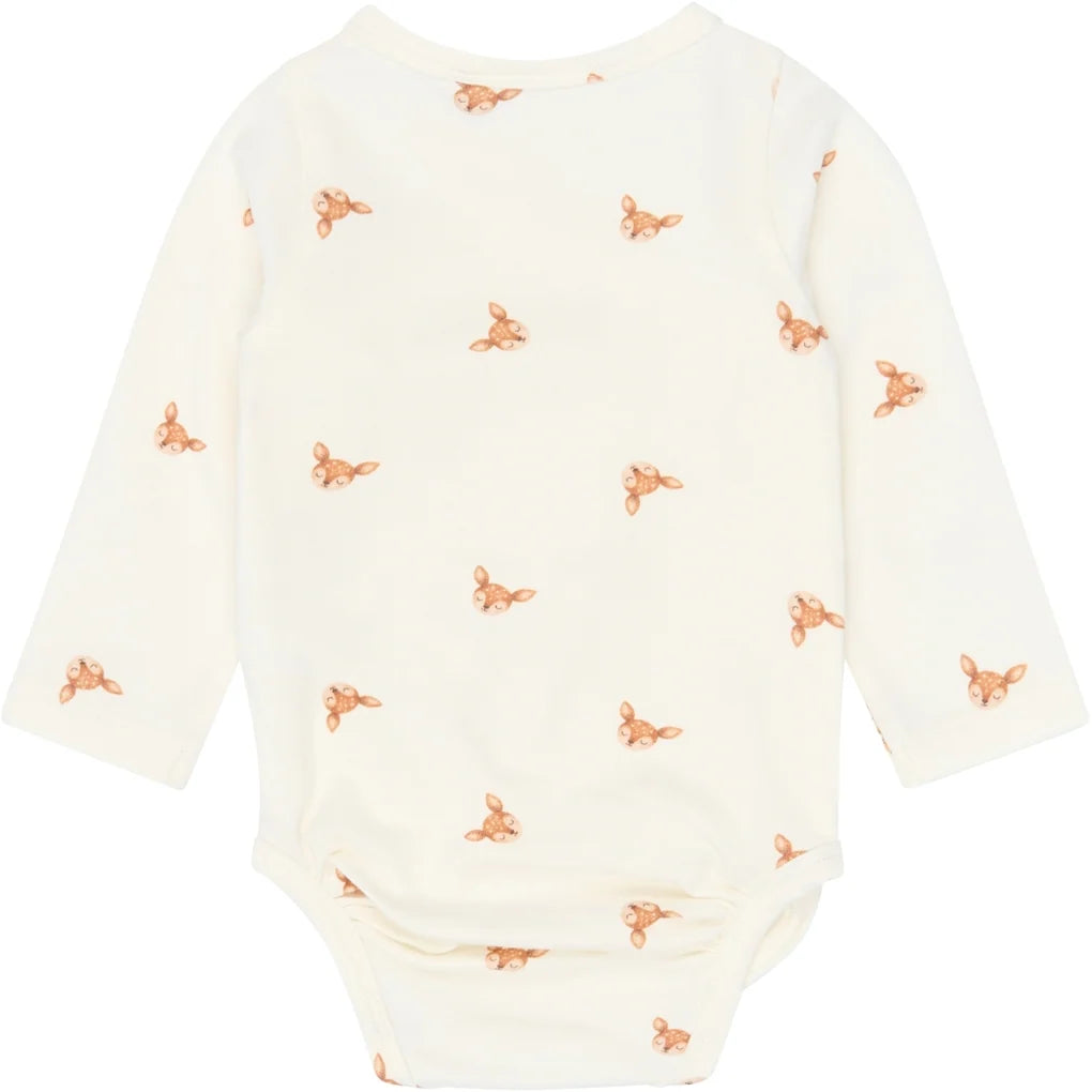 The New Siblings TNSBYeer Longsleeve Wrap Body Gardenia aop
