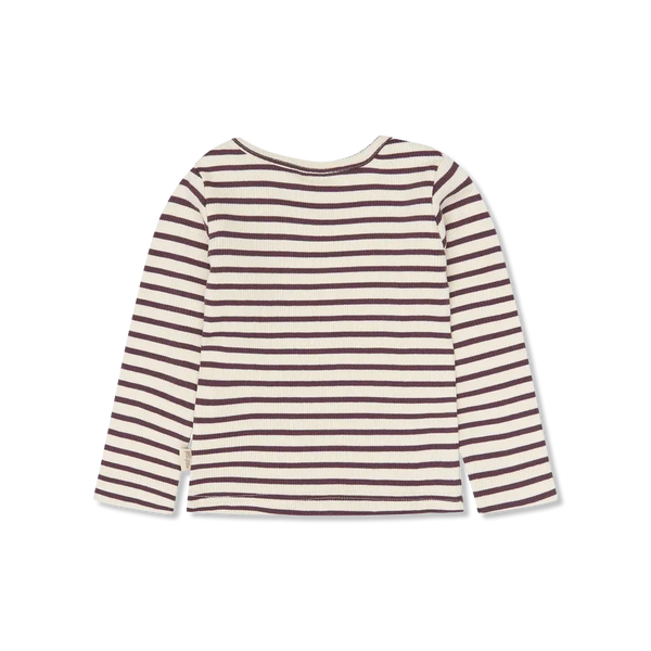 Petit Piao PPSky Longsleeve Huckleberry striped