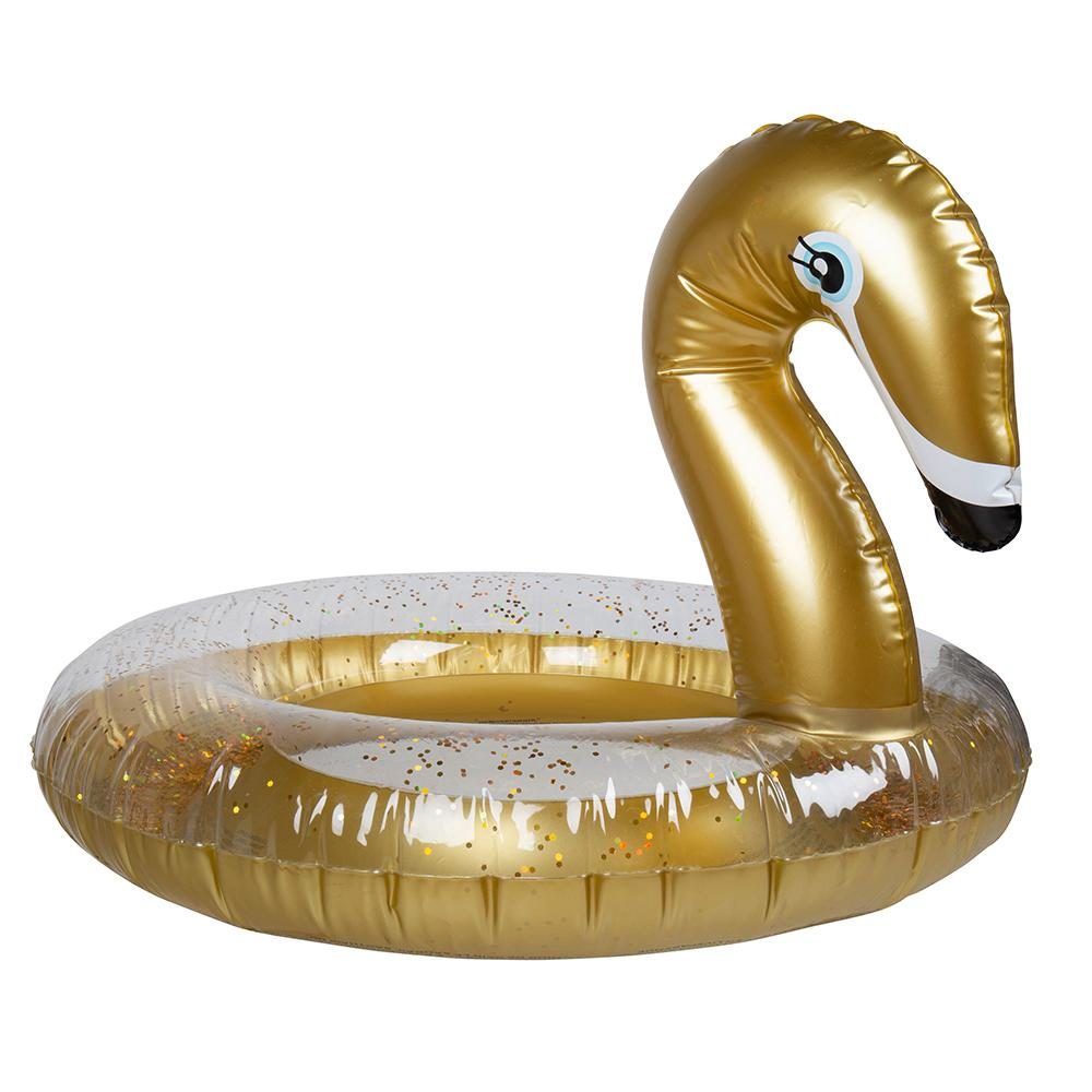Swimessent Kinder zwemband gouden zwaan glitter Goud