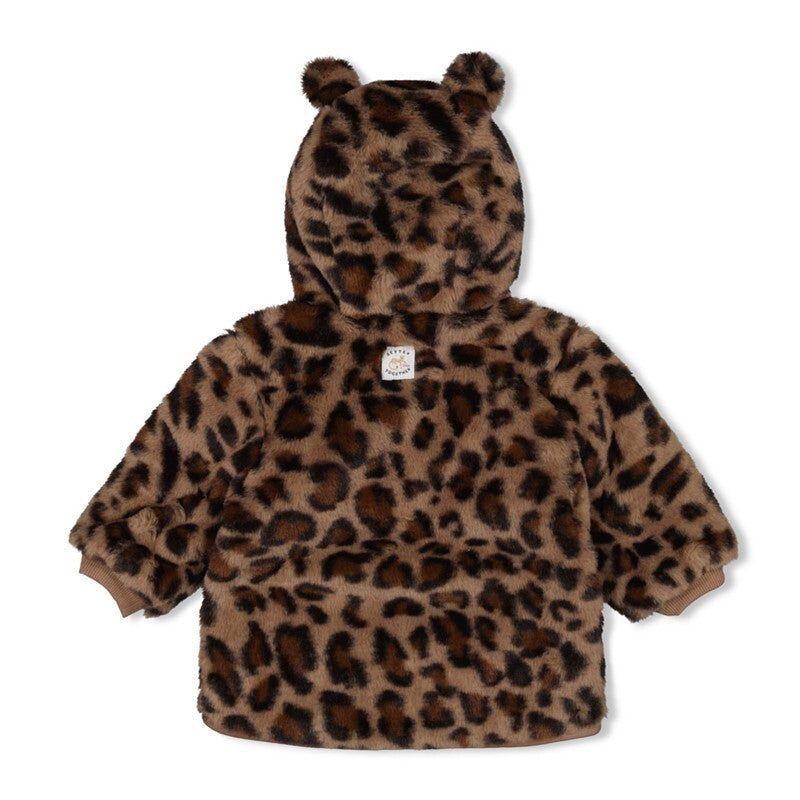 Feetje Teddy jasje met capuchon - Better Together Taupe