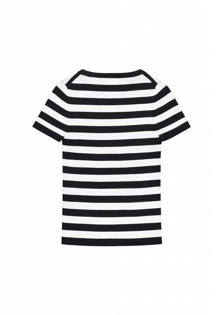 Nik&nik jolie top ss Black/offwhite