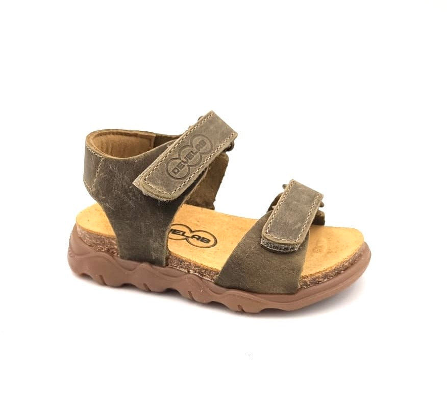 Develab Boys sandal Kaki brushed/washed