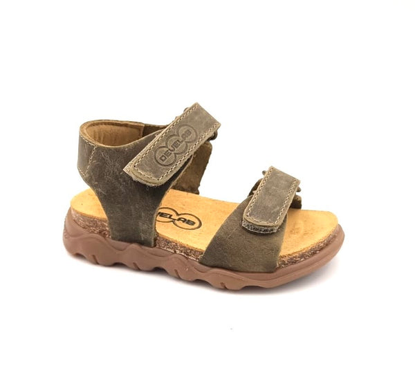 Develab Boys sandal Kaki brushed/washed