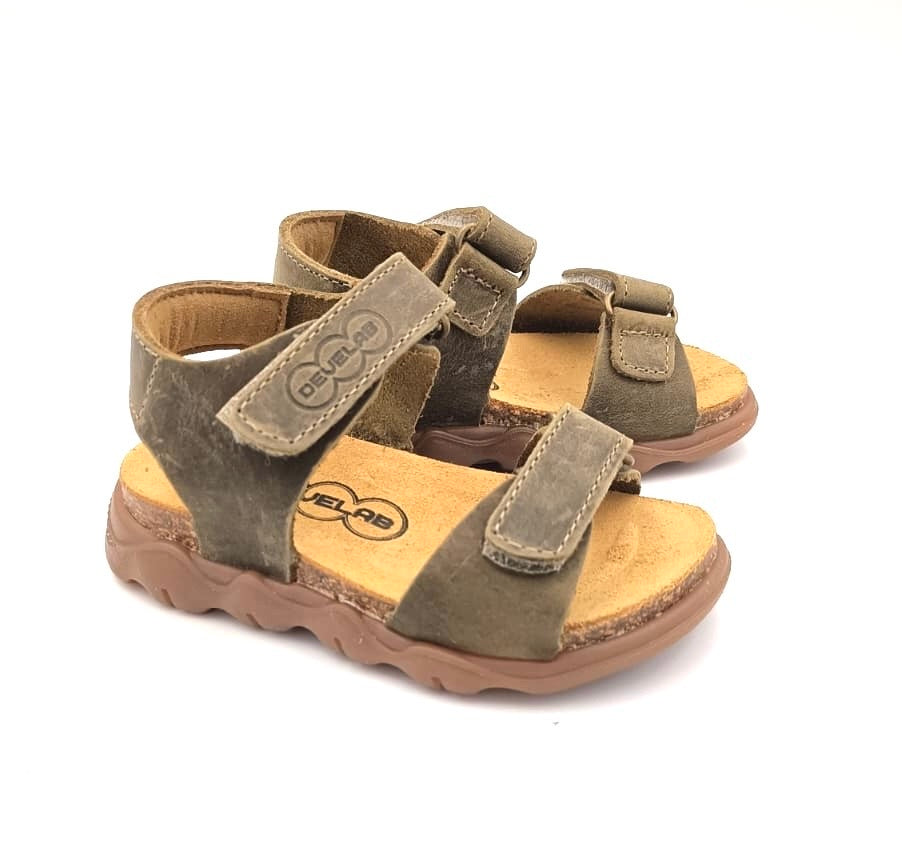 Develab Boys sandal Kaki brushed/washed