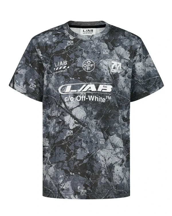 Lab Off-White Camo Printed T-Shirt Black