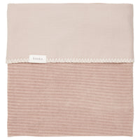 Koeka ledikantdeken flanel vik Grey pink