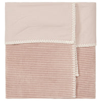 Koeka ledikantdeken flanel vik Grey pink