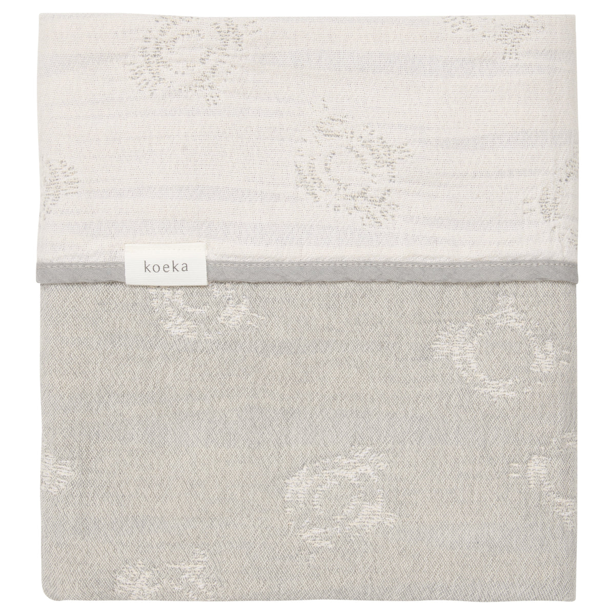 Koeka ledikantdeken reversible portobello Steel grey