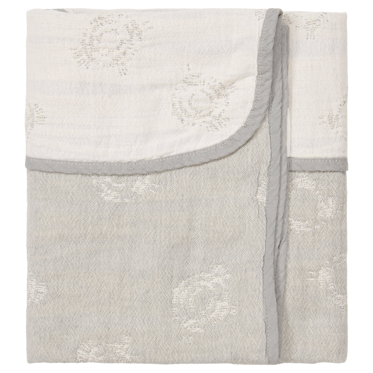 Koeka ledikantdeken reversible portobello Steel grey