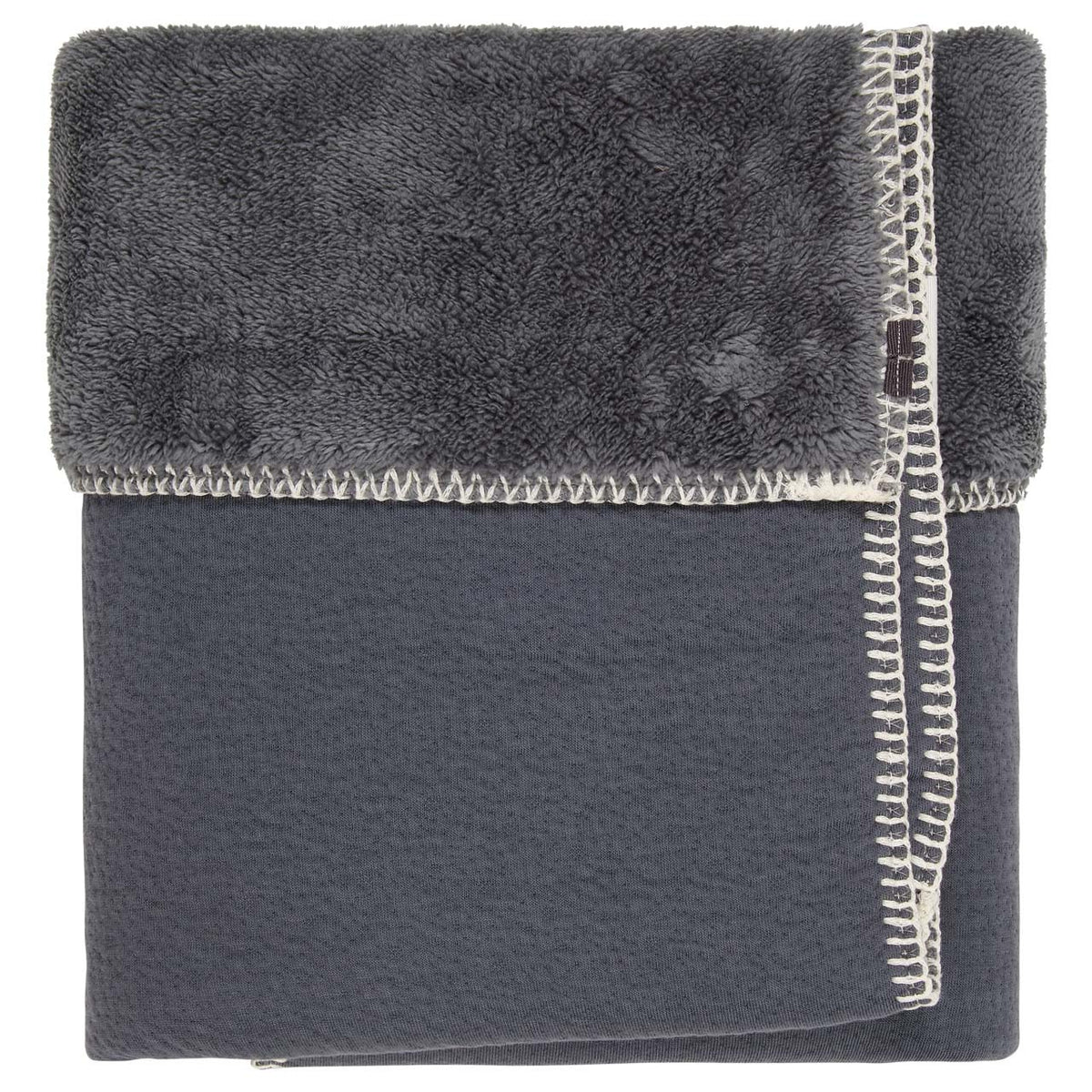 Koeka ledikantdeken runa teddy Dark grey