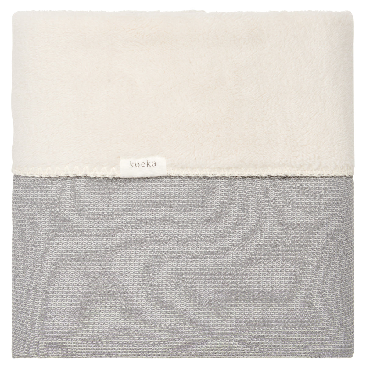 Koeka ledikantdeken teddy cairo Steel grey