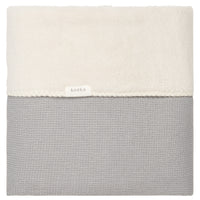 Koeka ledikantdeken teddy cairo Steel grey