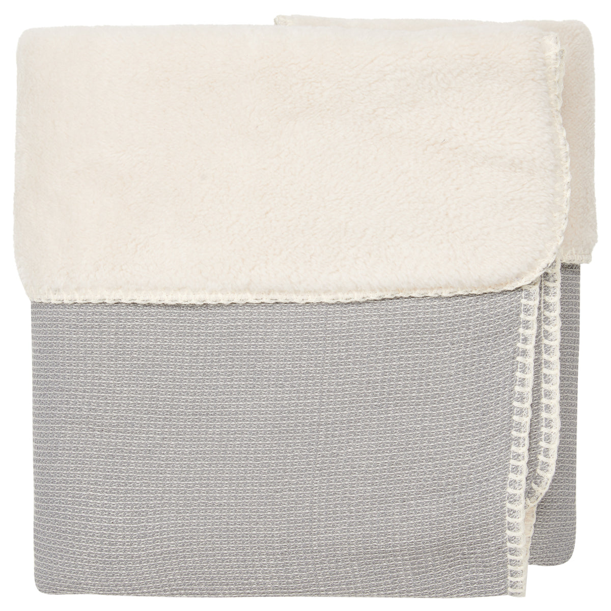 Koeka ledikantdeken teddy cairo Steel grey