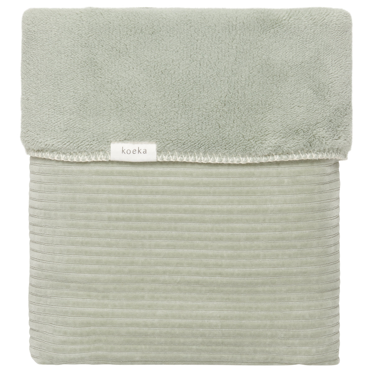 Koeka ledikantdeken teddy vik Shadow green