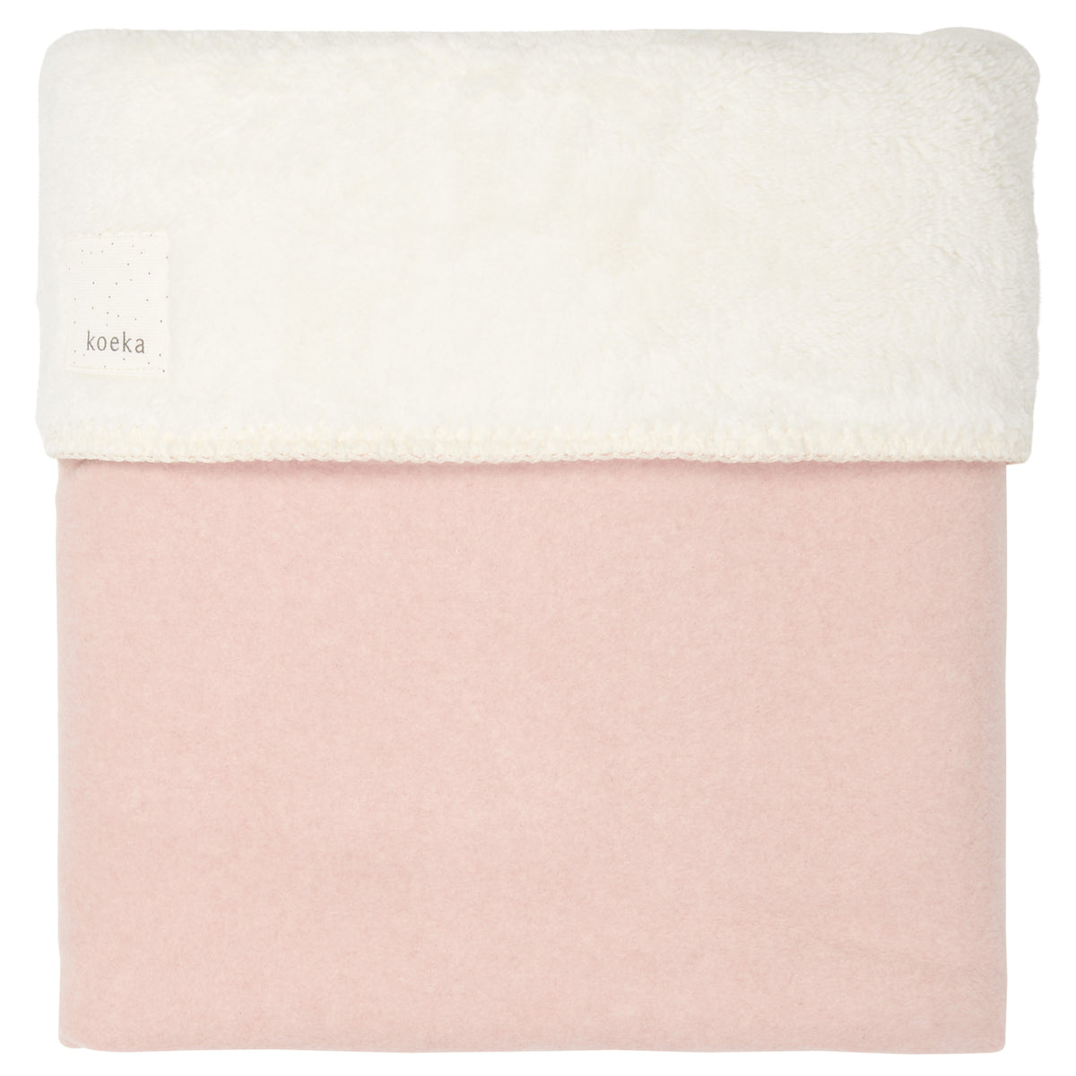 Koeka ledikantdeken vancouver teddy Shadow pink mel/natural
