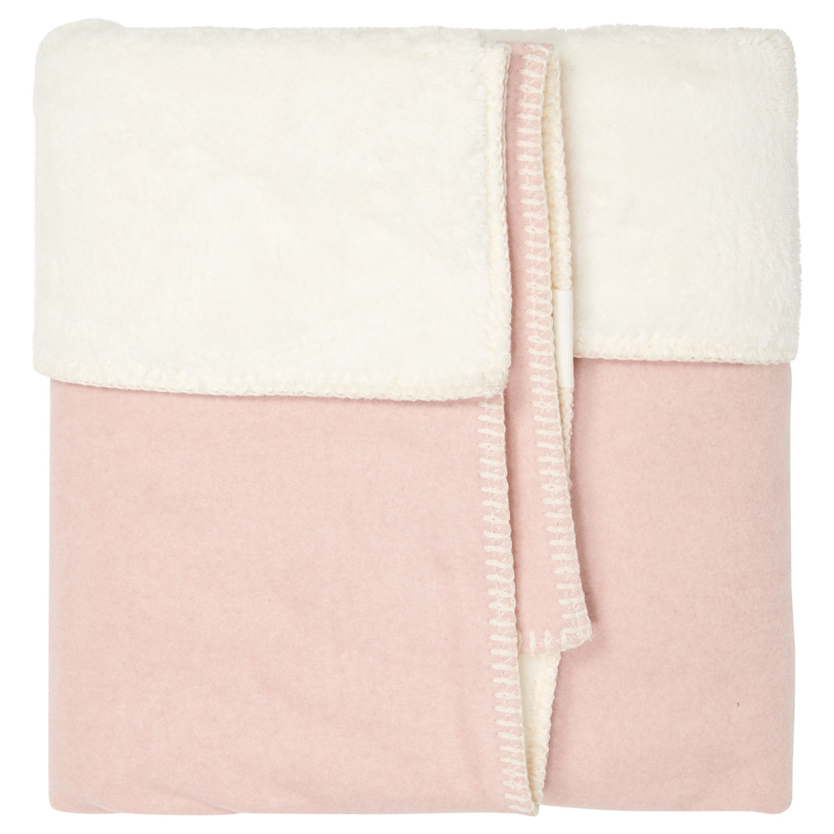 Koeka ledikantdeken vancouver teddy Shadow pink mel/natural