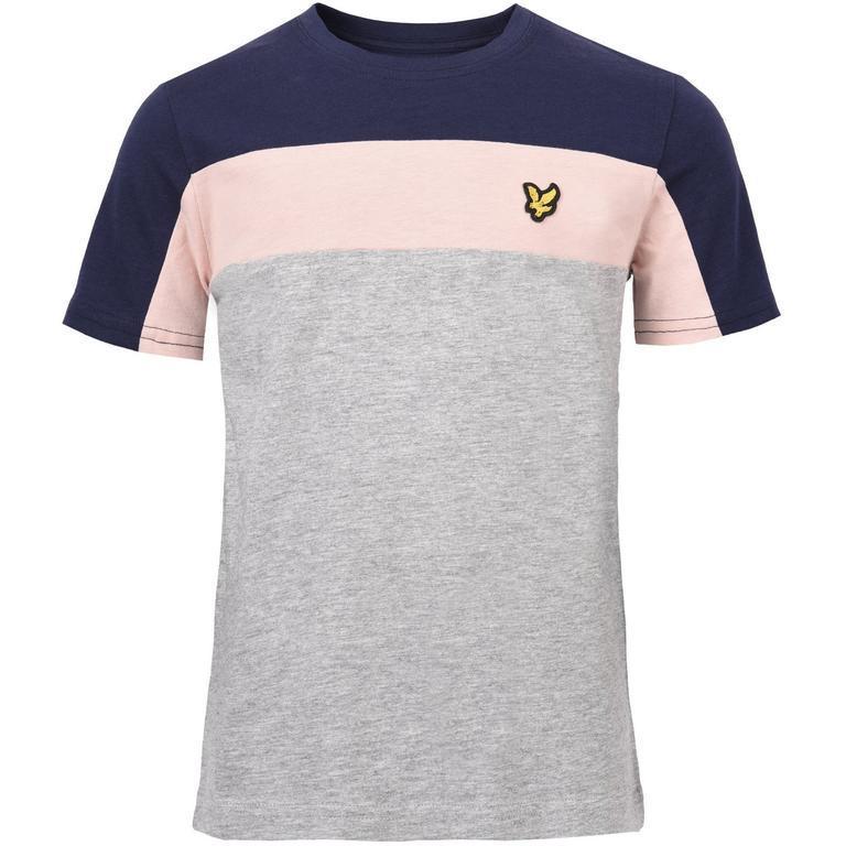 Lyle&scott cutandsew t-shirt korte mouw Vintage grey heather