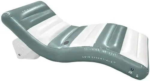 Swimessent Luxe lounge float 180cm green white