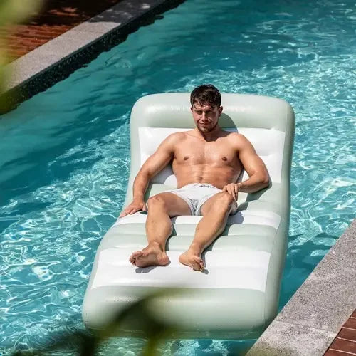 Swimessent Luxe lounge float 180cm green white