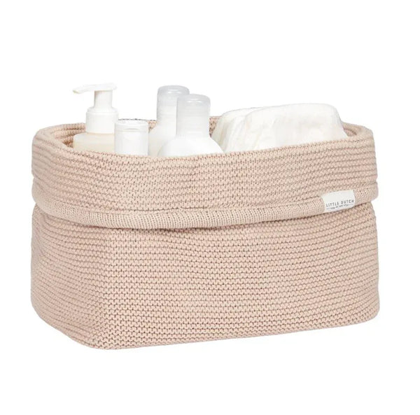 Gebreid commodemandje groot Beige