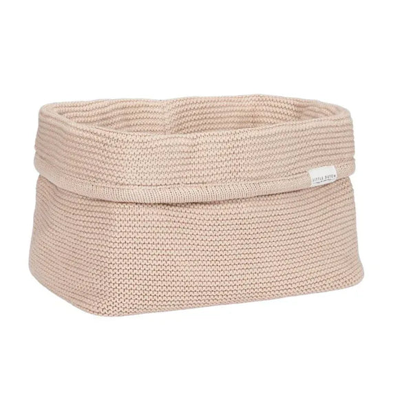 Gebreid commodemandje groot Beige