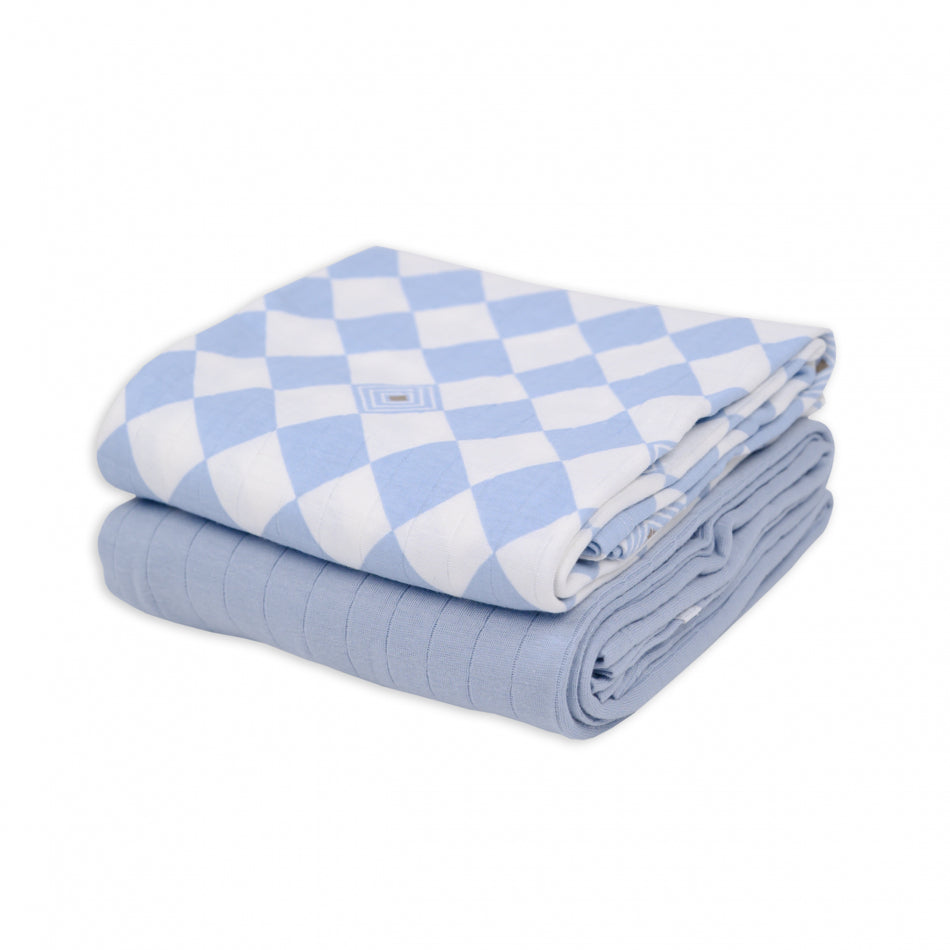 Lodger Swadller 2-pack Solid Matcha blue fogg