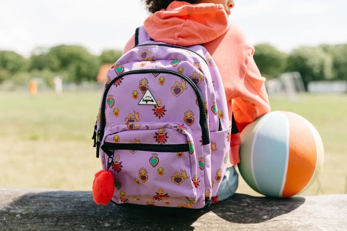 Backpack Milagros Heart Lilac L