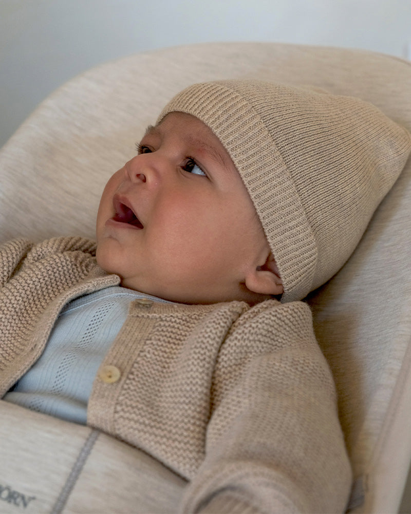 Lodger Beanie knit merino Beige