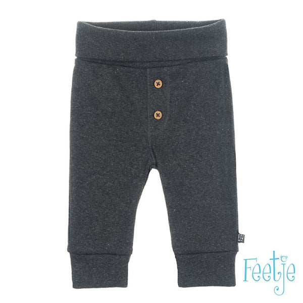 Feetje broek - mini person Antraciet melange