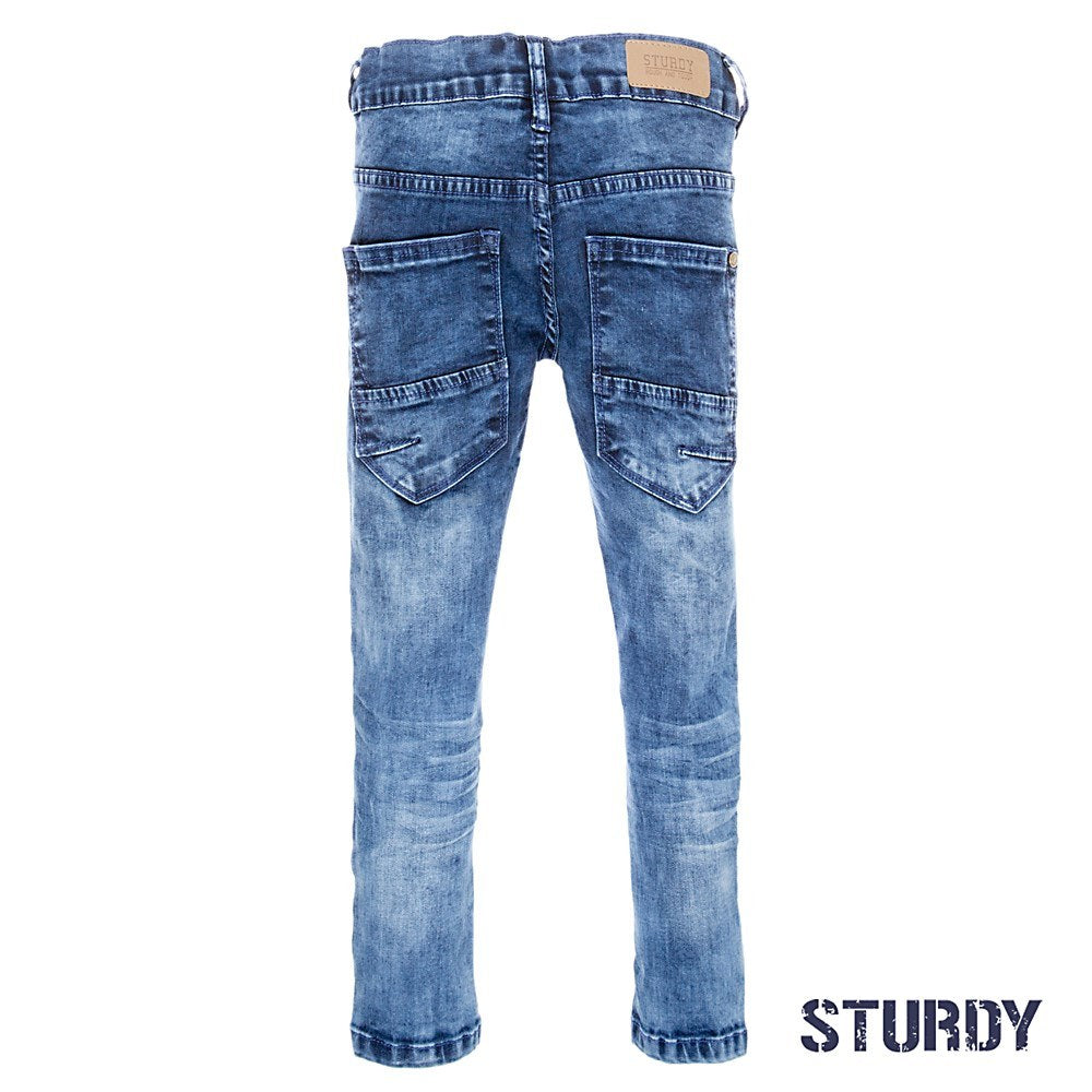 Sturdy blue denim power stretched slim fit Blue denim