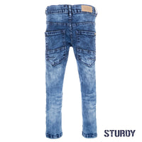 Sturdy blue denim power stretched slim fit Blue denim