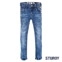 Sturdy blue denim power stretched slim fit Blue denim