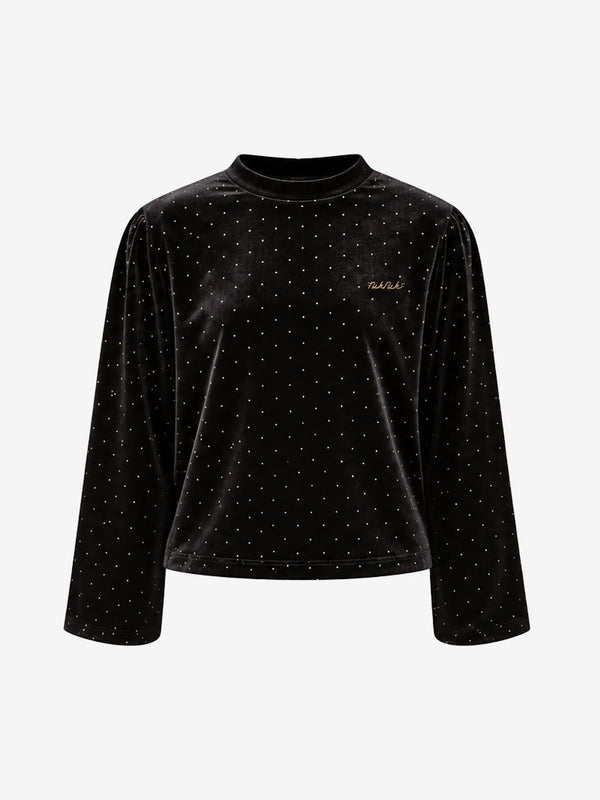 Nik&Nik Nowi Velvet Top Black
