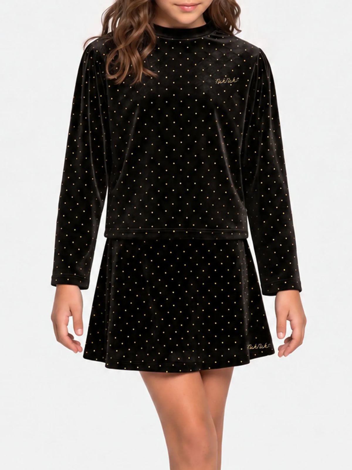 Nik&Nik Nowi Velvet Top Black